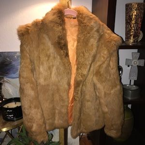 Rabbit fur coat